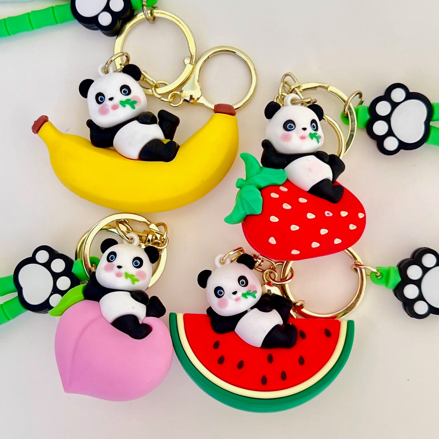 12215 Panda Fruit Key Charm-12