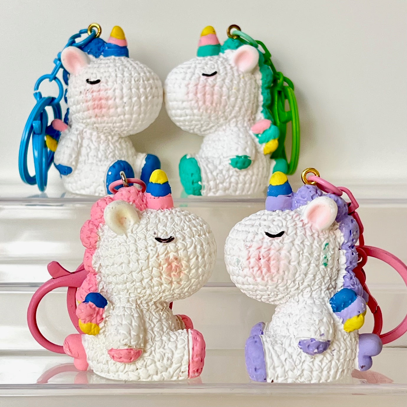 12220 Knitted Unicorn Key Charm-12