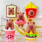 12221 Capybara Fast Food Key Charm-12