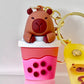 12221 Capybara Fast Food Key Charm-12