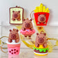 12221 Capybara Fast Food Key Charm-12