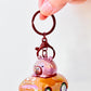 12223 Capybara Race Car Key Charm-12
