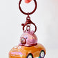 12223 Capybara Race Car Key Charm-12