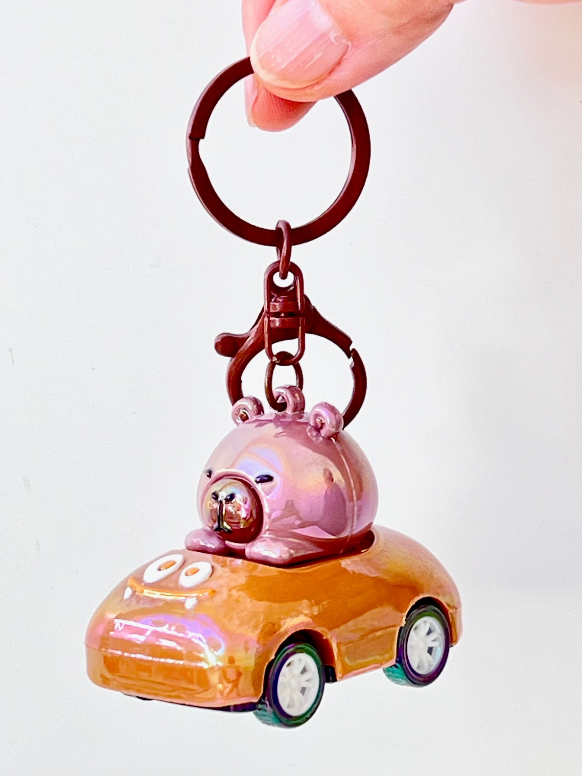 12223 Capybara Race Car Key Charm-12