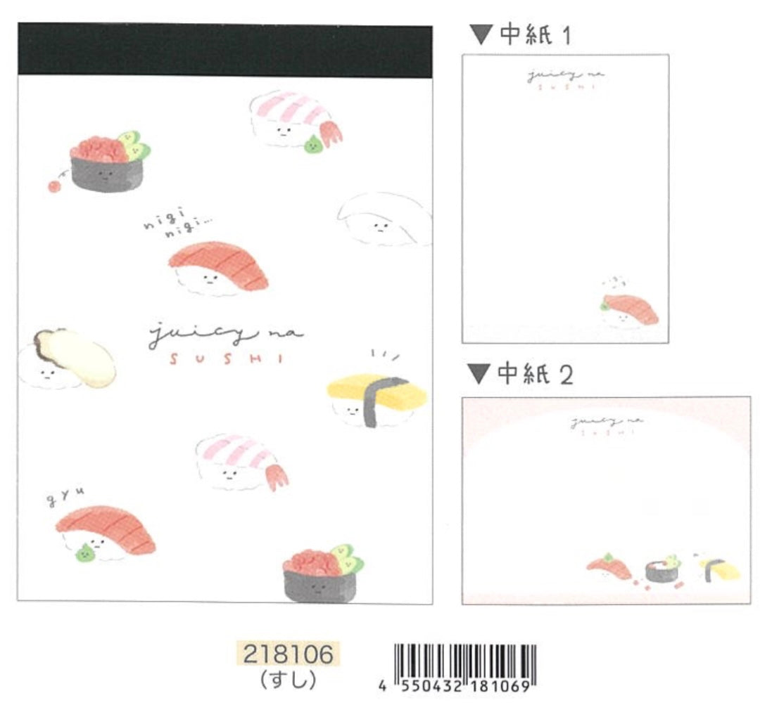 218106 Sushi Juicy Mini Note Pad-10-ETA 2024