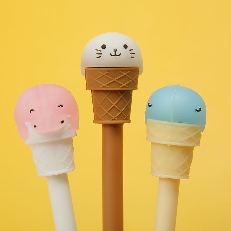 224022 ICE CREAM ANIMALS GEL PEN-36 (2 Colors Only)