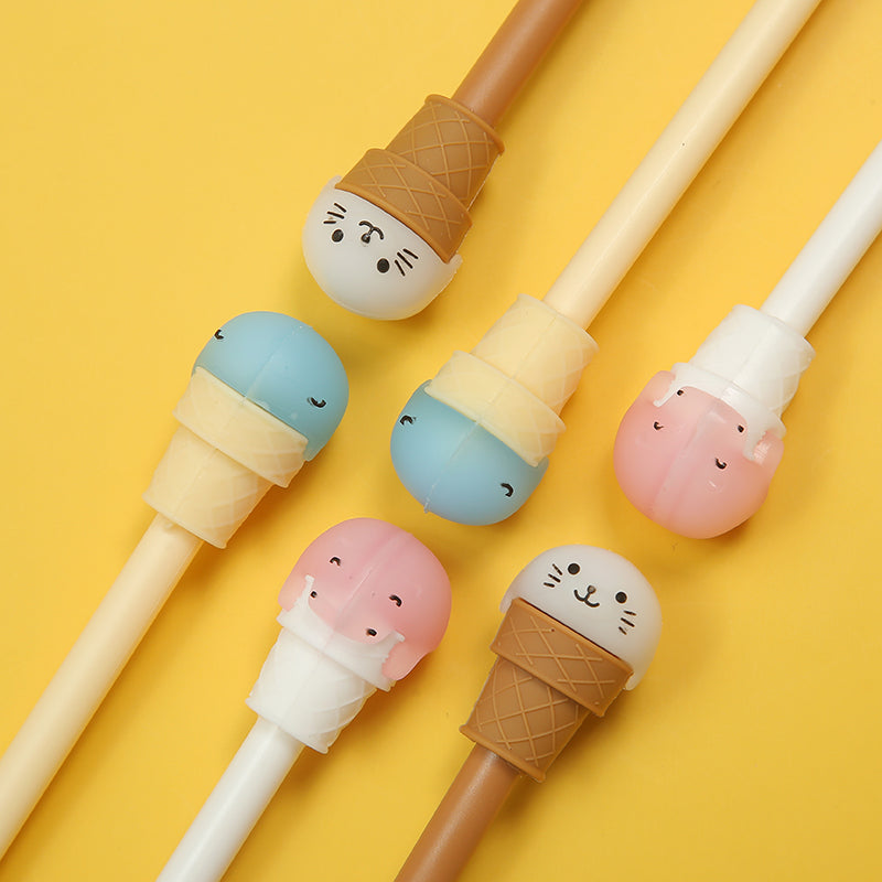 224022 ICE CREAM ANIMALS GEL PEN-36 (2 Colors Only)