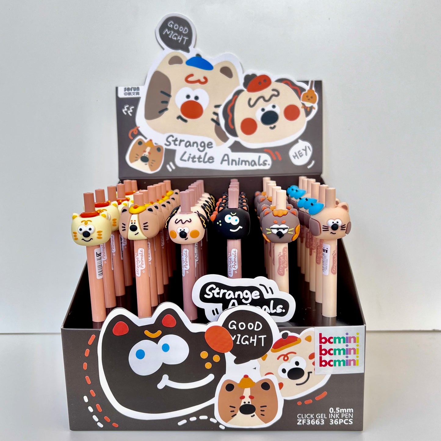 22602 ANIMALS CARTOON RETRACTABLE GEL PEN-36