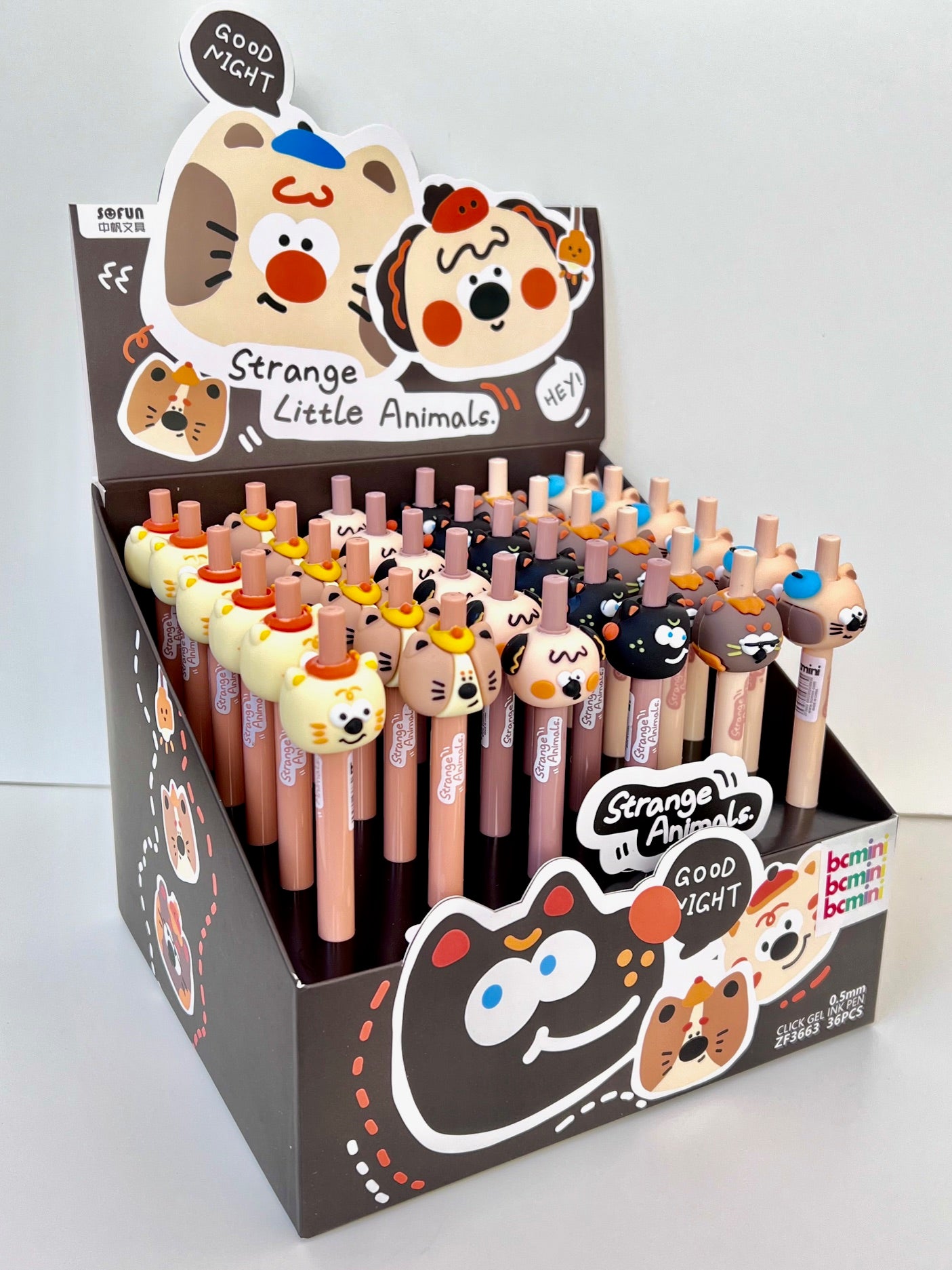 22602 ANIMALS CARTOON RETRACTABLE GEL PEN-36