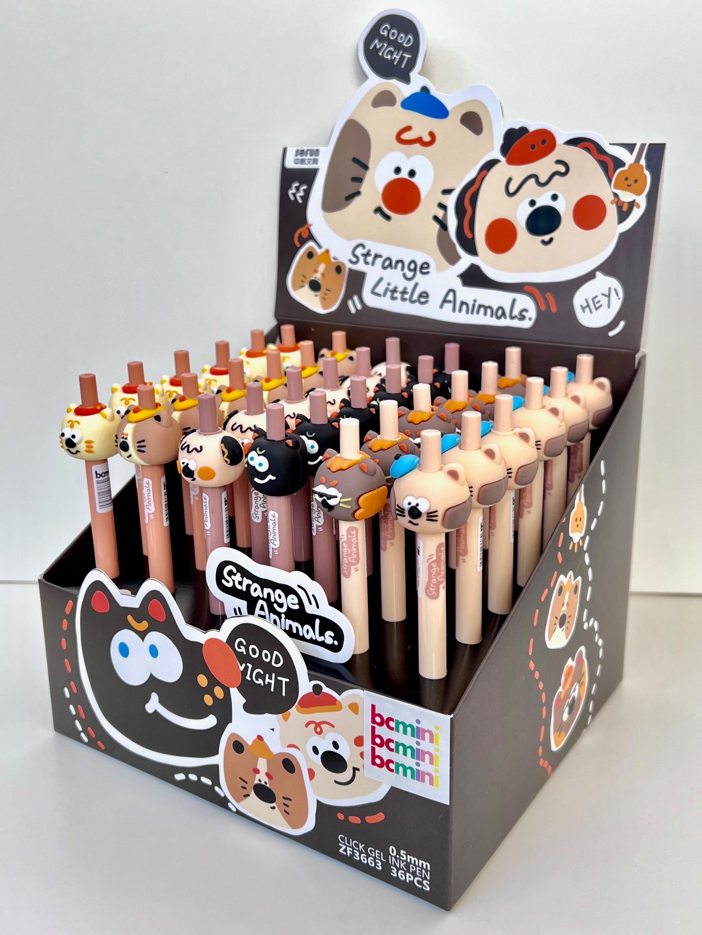 22602 ANIMALS CARTOON RETRACTABLE GEL PEN-36