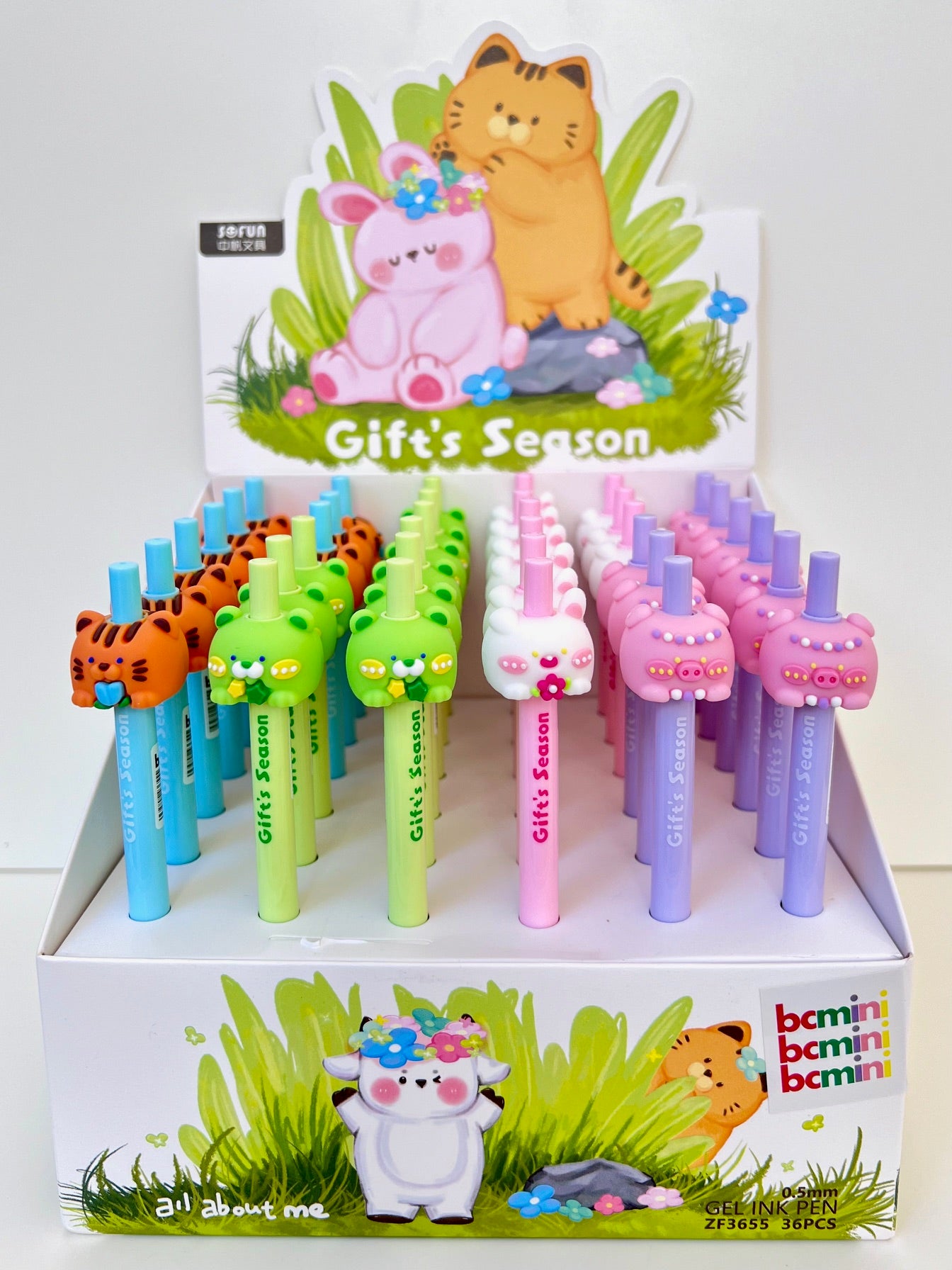 22603 ANIMALS GIFT SEASON RETRACTABLE GEL PEN-36