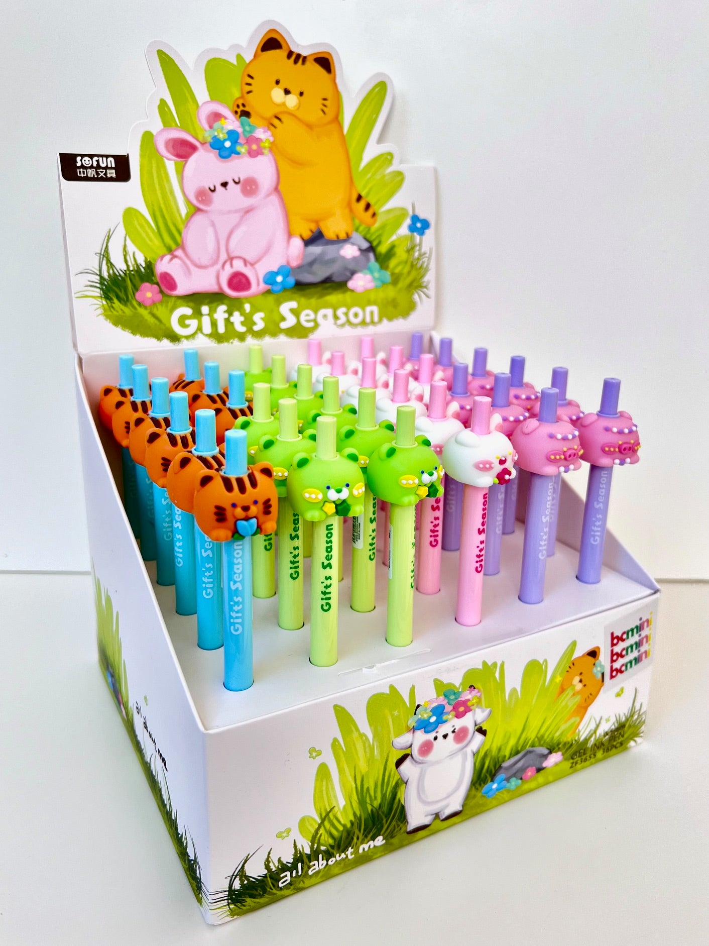 22603 ANIMALS GIFT SEASON RETRACTABLE GEL PEN-36