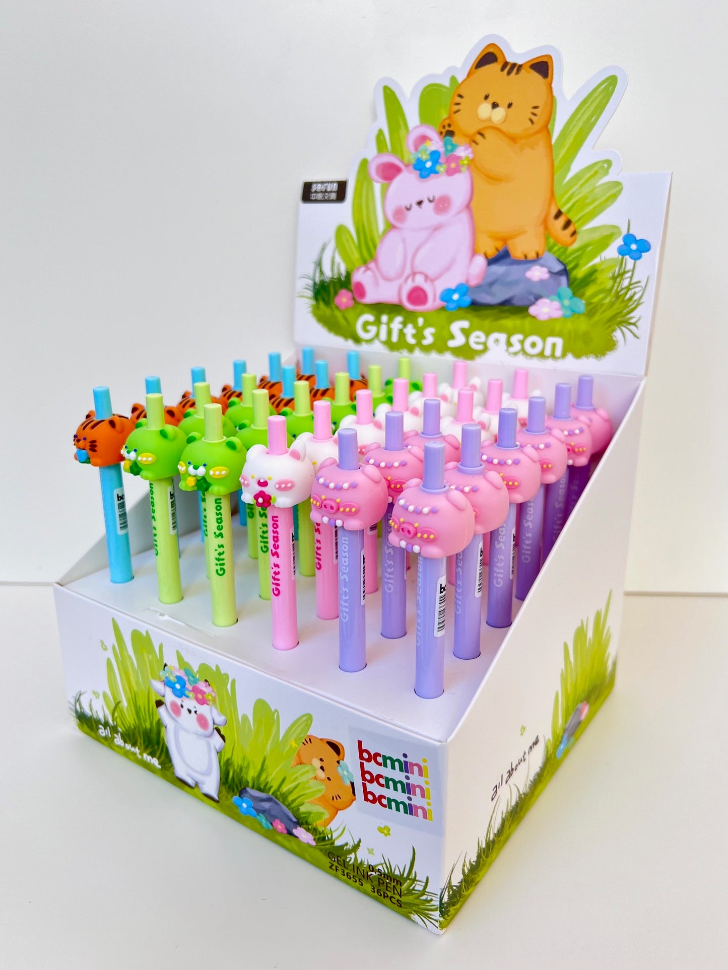 22603 ANIMALS GIFT SEASON RETRACTABLE GEL PEN-36