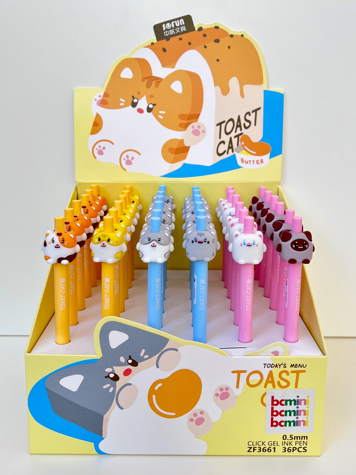 22604 TOAST CATS RETRACTABLE GEL PEN-36