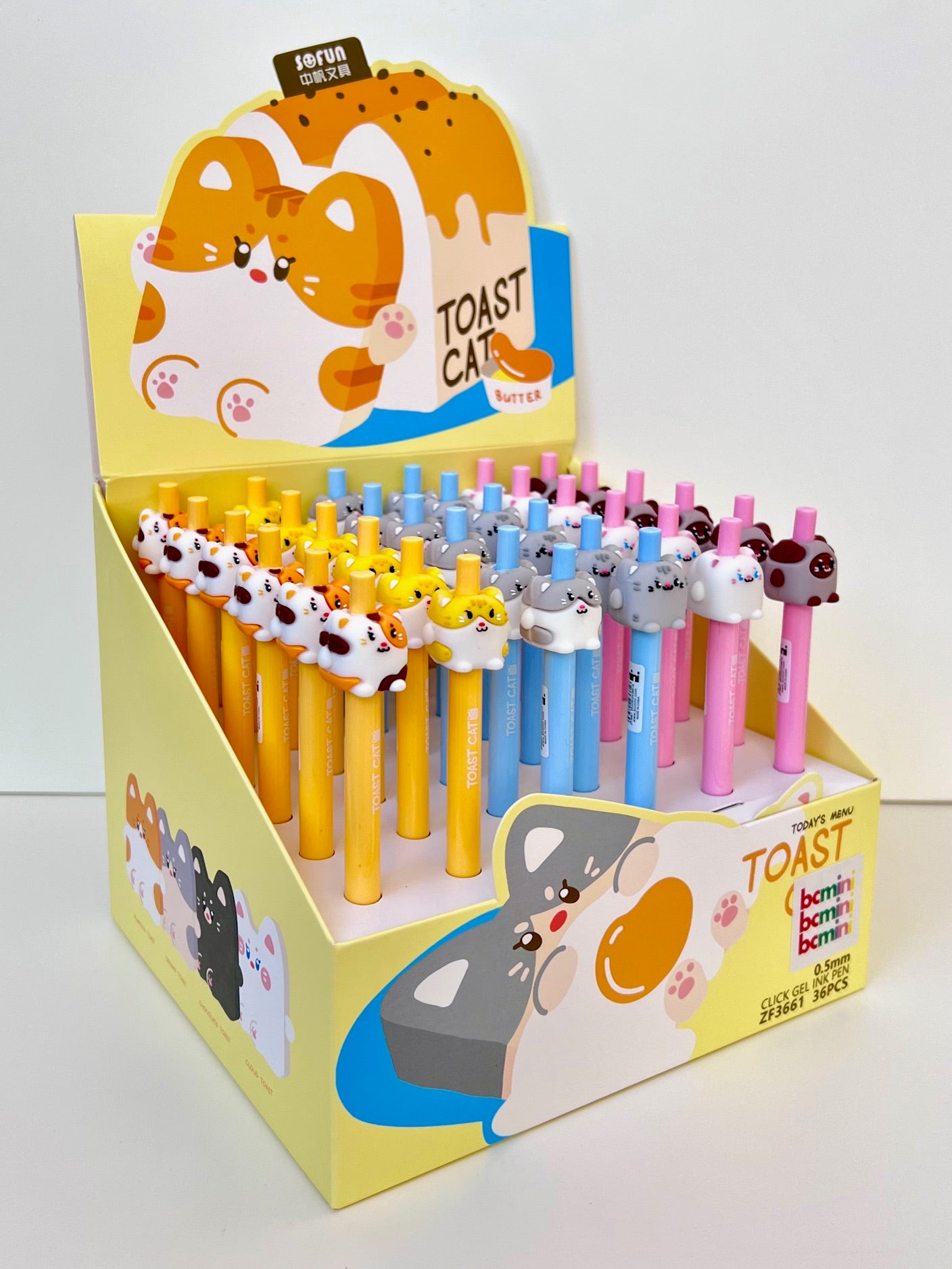 22604 TOAST CATS RETRACTABLE GEL PEN-36