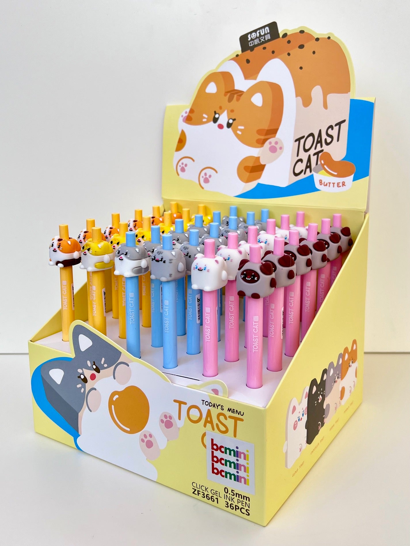 22604 TOAST CATS RETRACTABLE GEL PEN-36