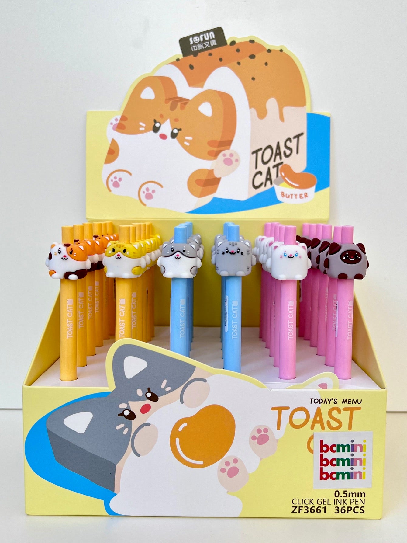 22604 TOAST CATS RETRACTABLE GEL PEN-36