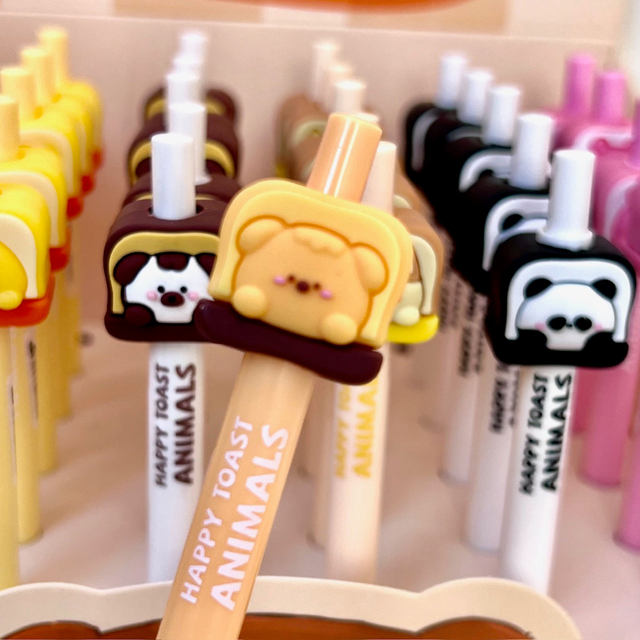 22605 HAPPY TOAST ANIIMALS RETRACTABLE GEL PEN-36