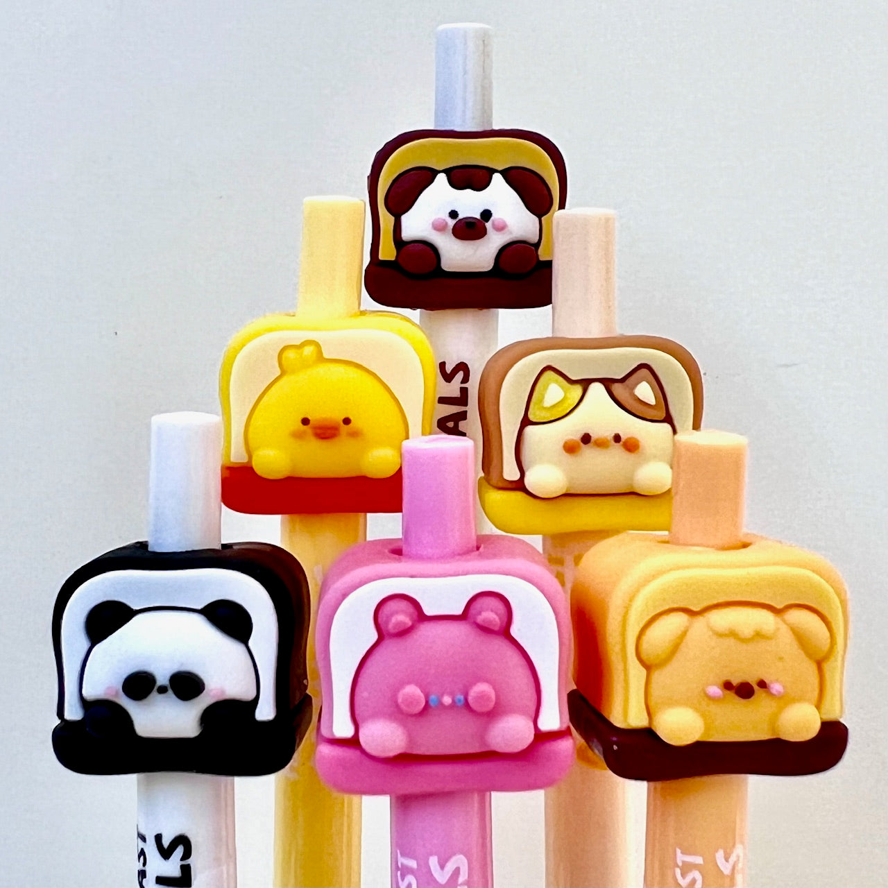 22605 HAPPY TOAST ANIIMALS RETRACTABLE GEL PEN-36