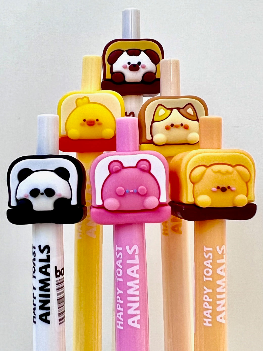 22605 HAPPY TOAST ANIIMALS RETRACTABLE GEL PEN-36