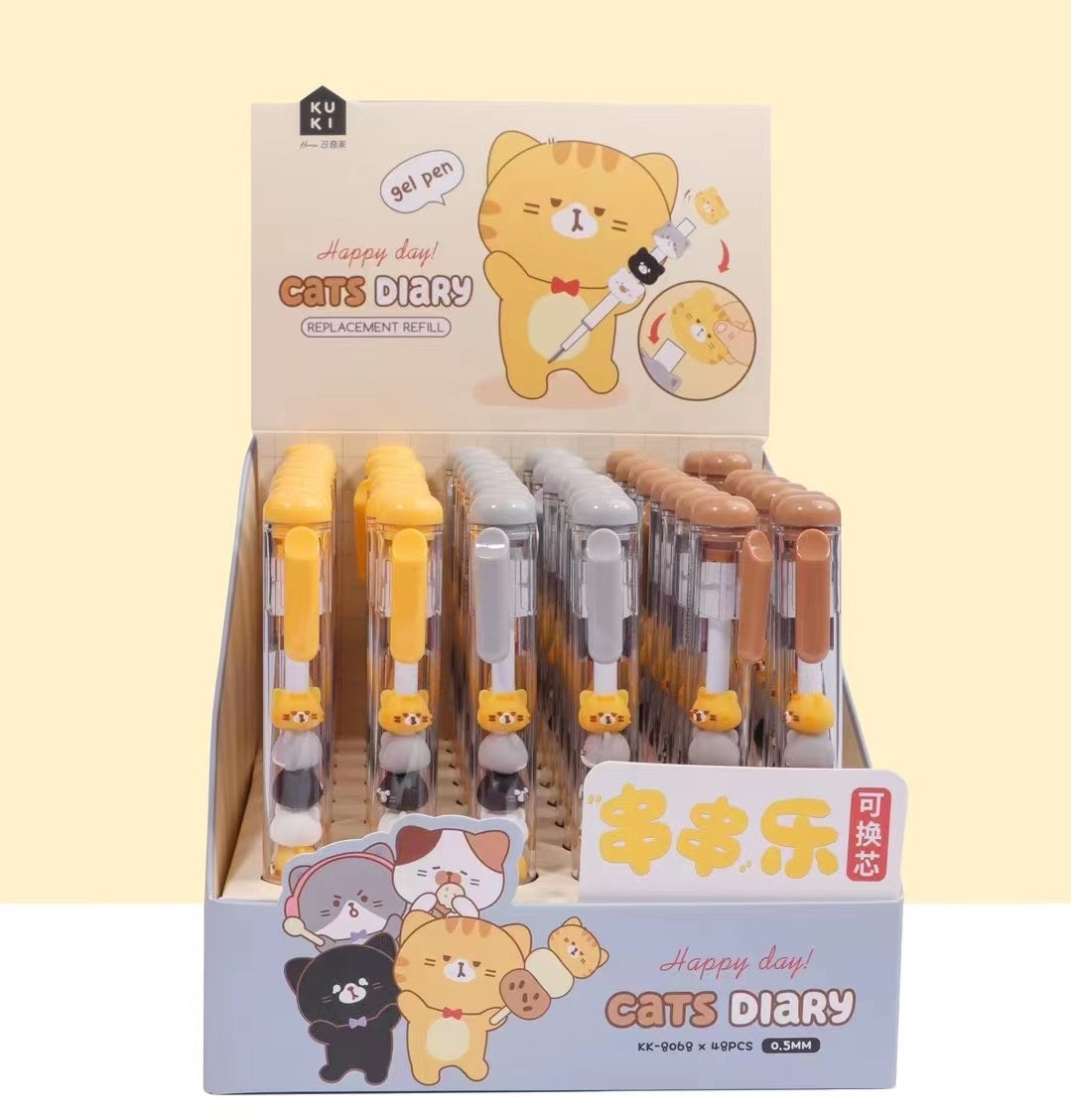 22621 CAT STACK GEL PEN-48