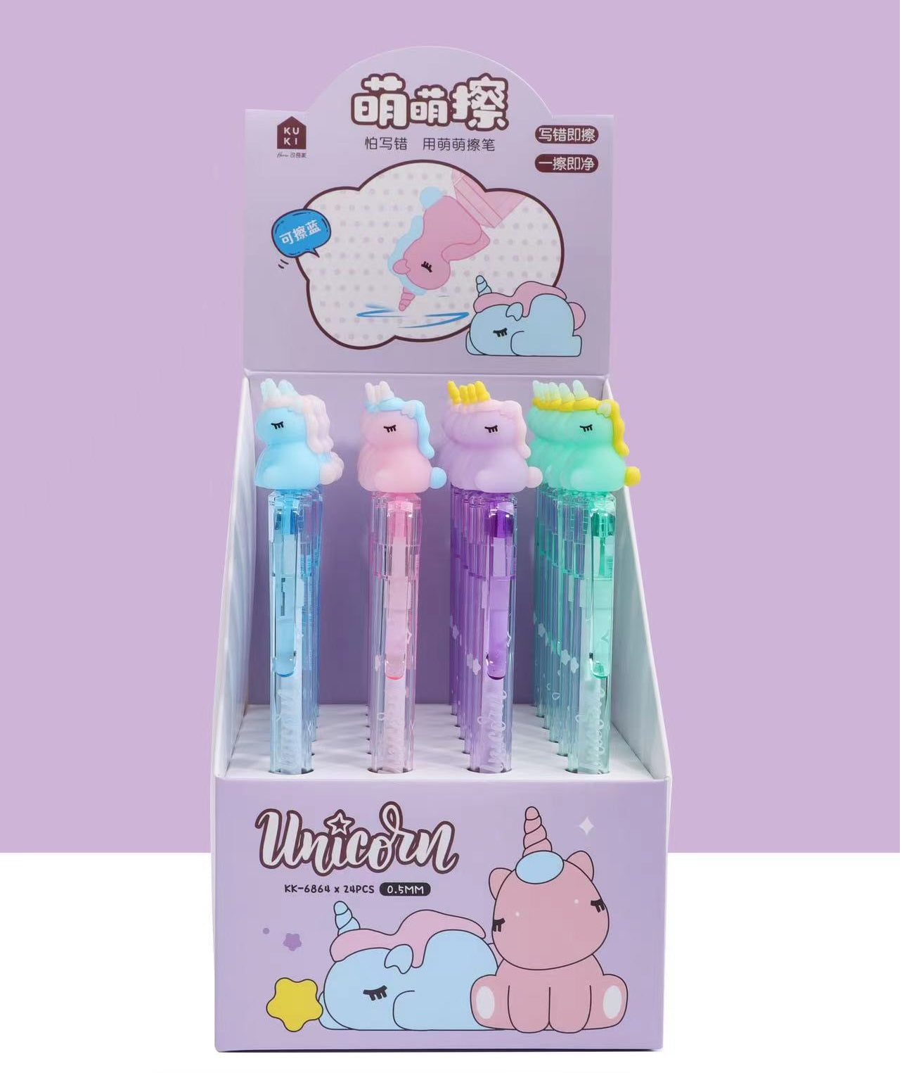 22629 UNICORN RETRACTABLE GEL PEN-24