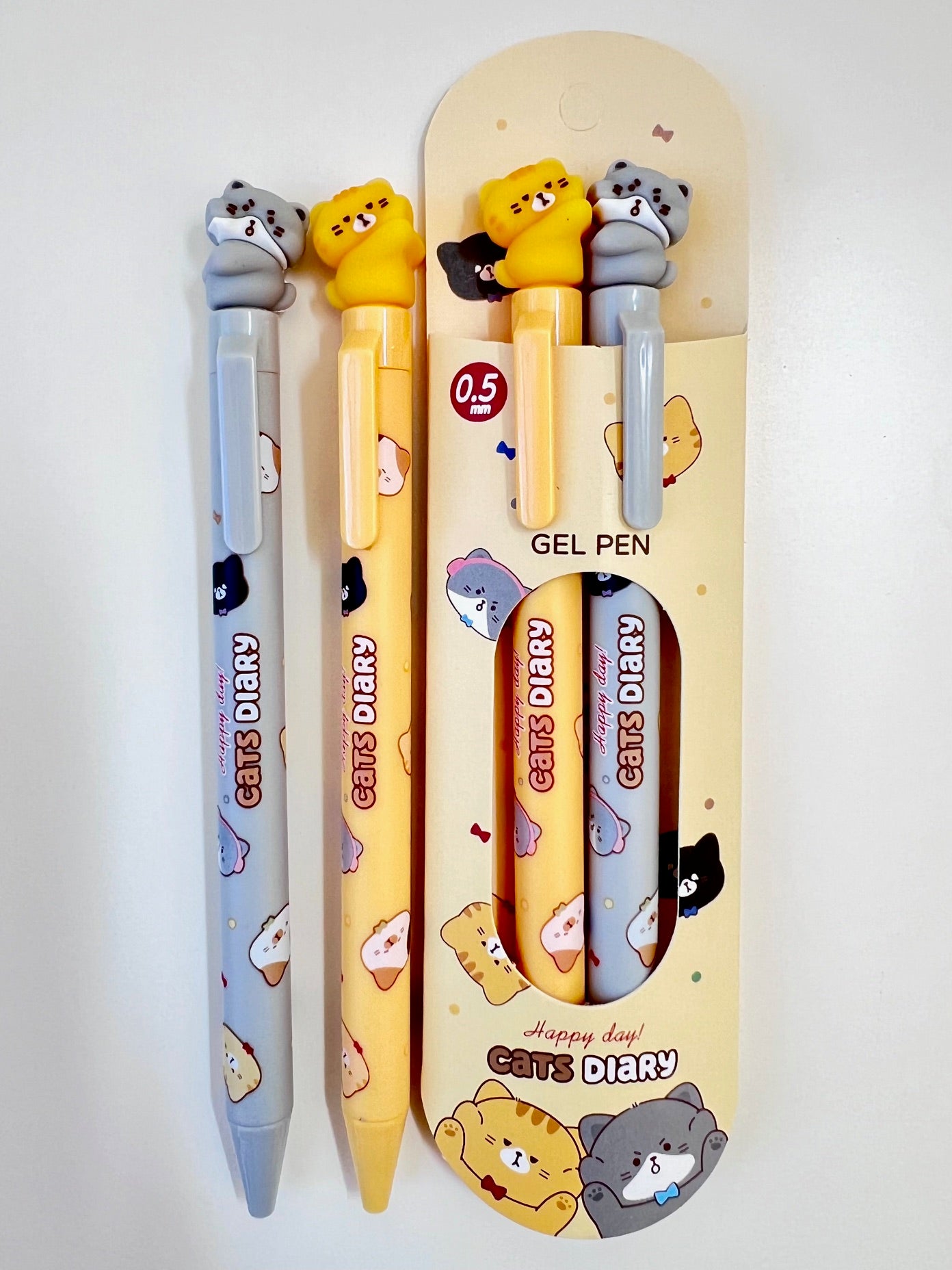 22642 CAT DIARY DOUBLE PACK GEL PEN-24