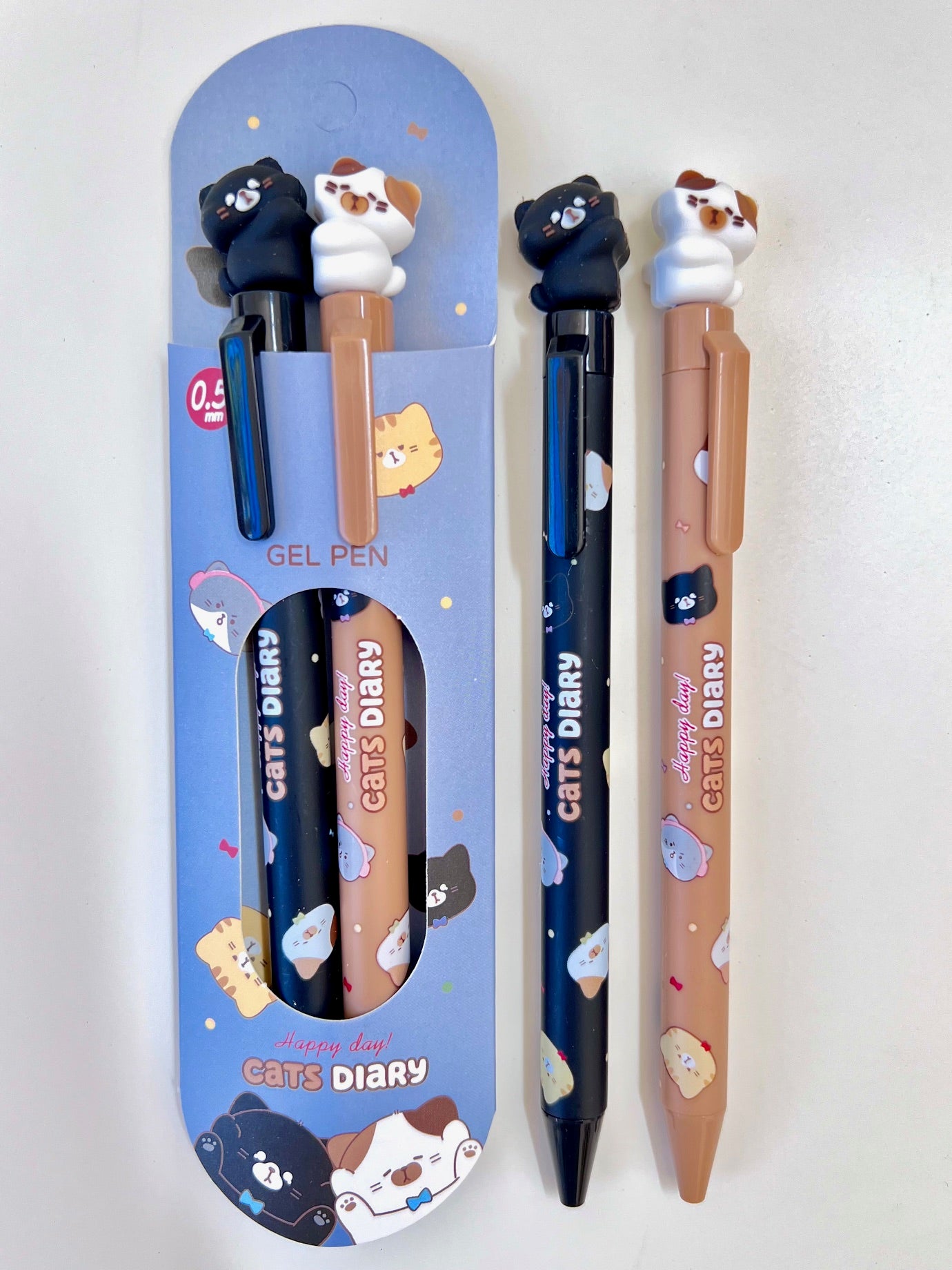 22642 CAT DIARY DOUBLE PACK GEL PEN-24