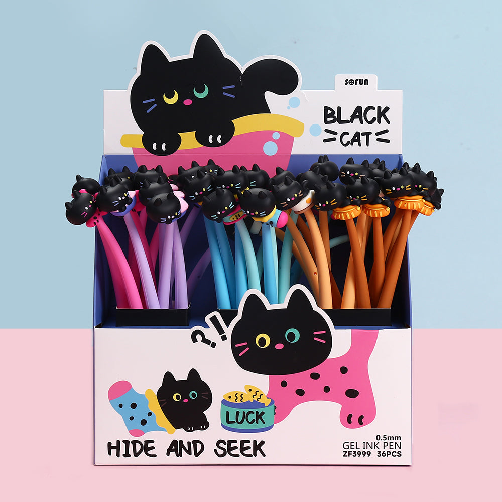 22670 BLACK CAT WIGGLE GEL PEN-36