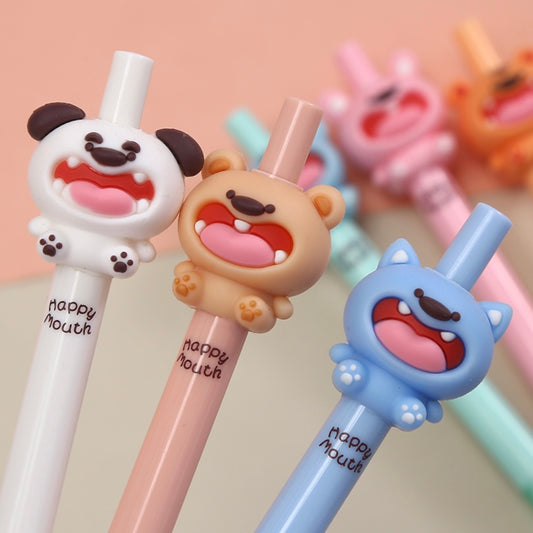 22671 HAPPY ANIMAL MOUTH RETRACTABLE GEL PEN-36