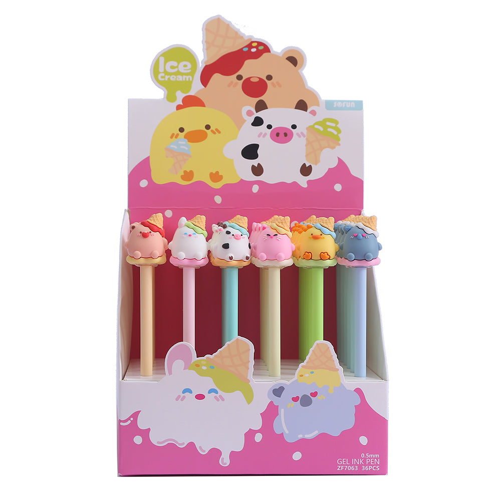 22672 ICE CREAM PARTY ANIMAL GEL PEN-36