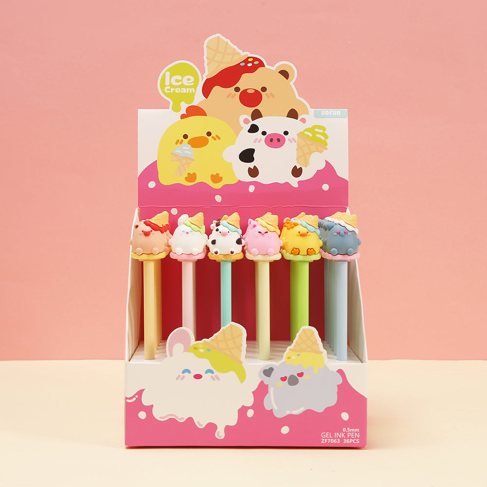 22672 ICE CREAM PARTY ANIMAL GEL PEN-36