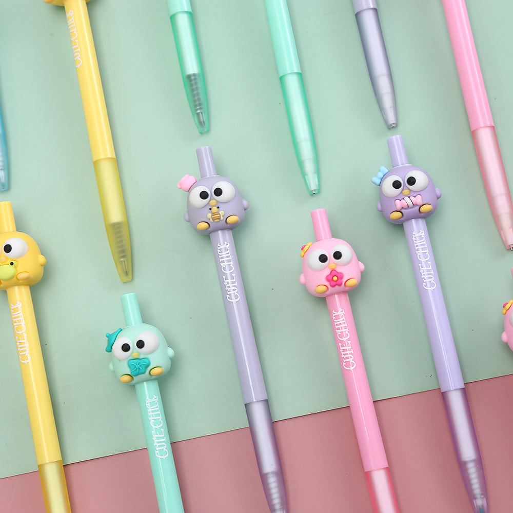 22673 CUTE BIRD CHICKS RETRACTABLE GEL PEN-36