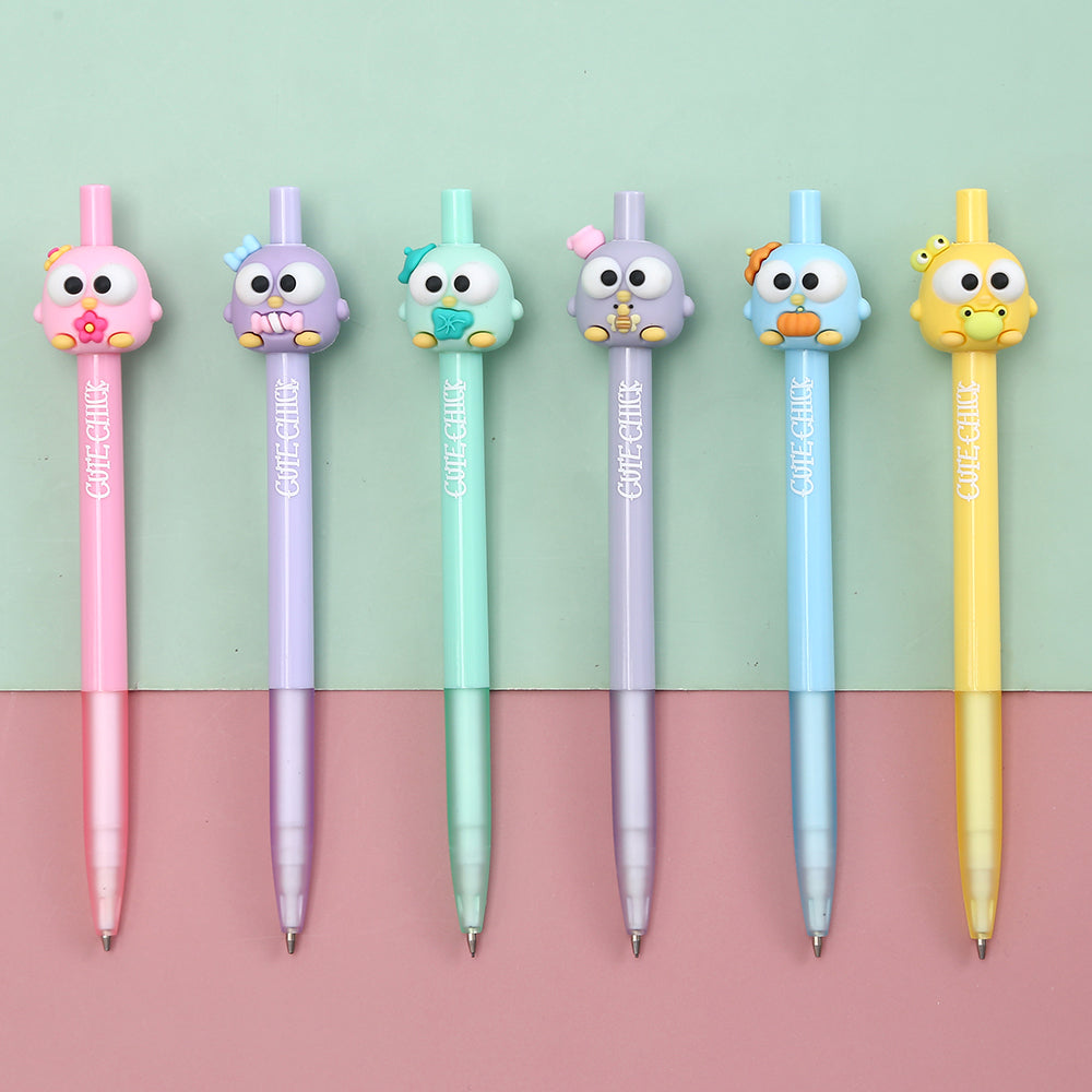 22673 CUTE BIRD CHICKS RETRACTABLE GEL PEN-36