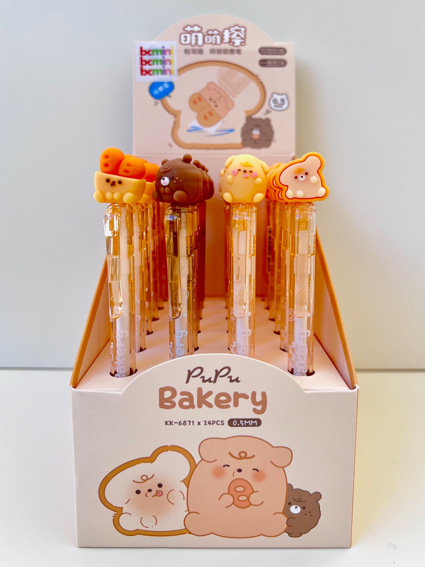 22674 BAKERY ANIMALS RETRACTABLE GEL PEN-24