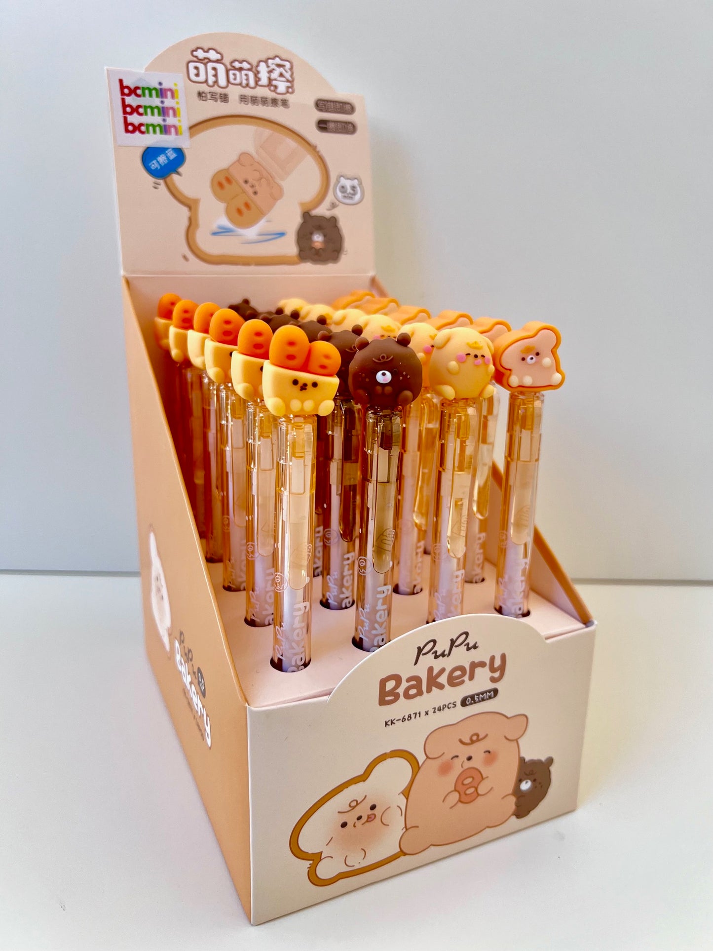 22674 BAKERY ANIMALS RETRACTABLE GEL PEN-24