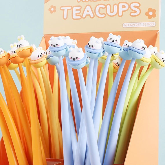 22692 Animal Teacup Gel Pen-48