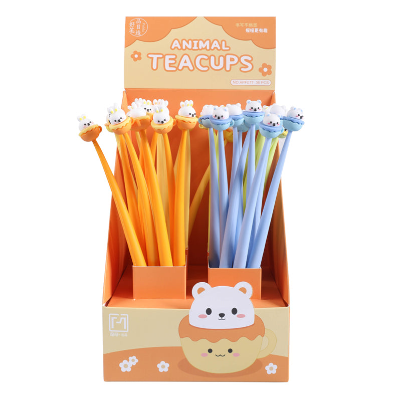 22692 Animal Teacup Gel Pen-48