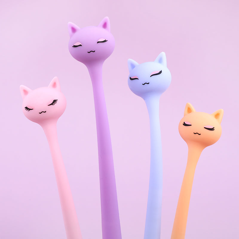 22712 Pastel Cats Wiggle Gel Pen-48