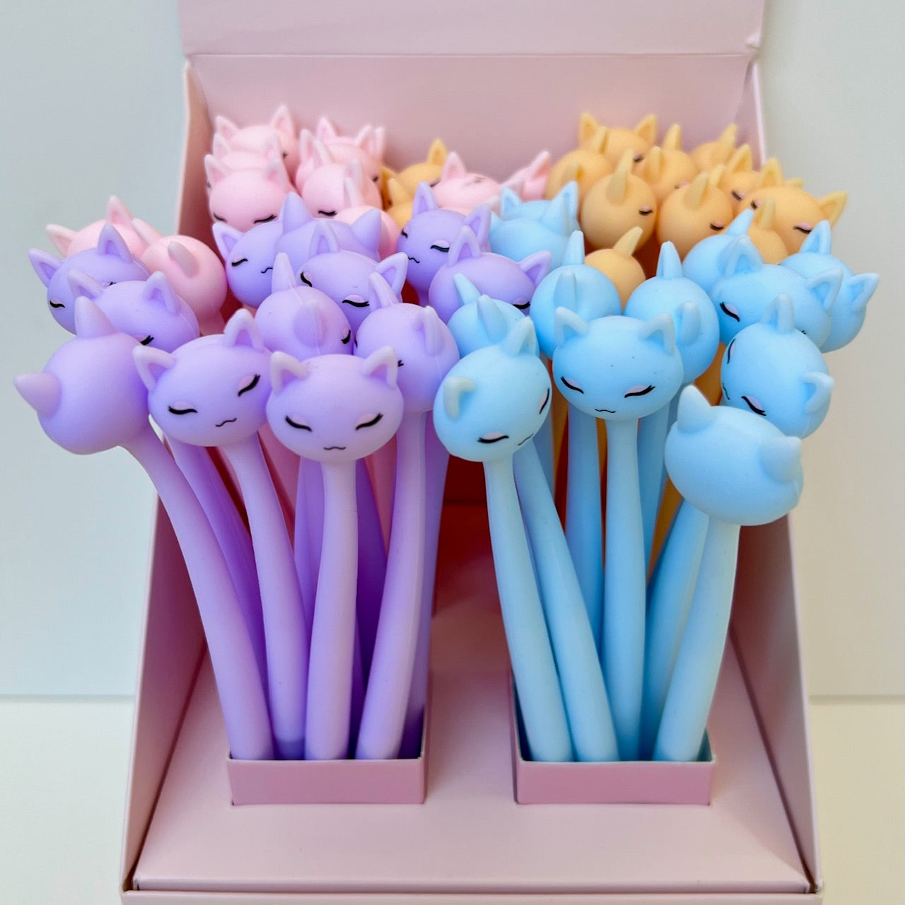 22712 Pastel Cats Wiggle Gel Pen-48