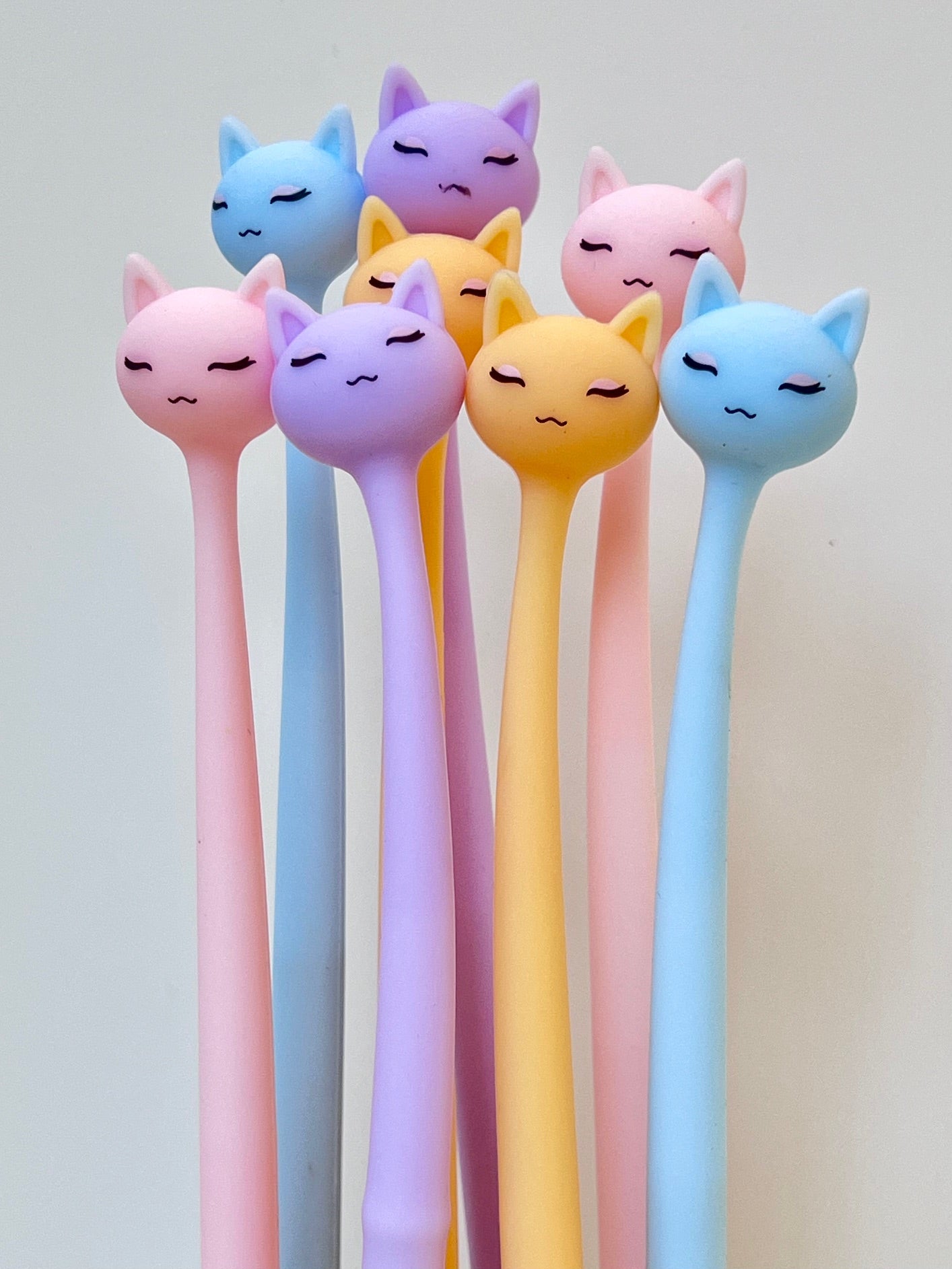 22712 Pastel Cats Wiggle Gel Pen-48