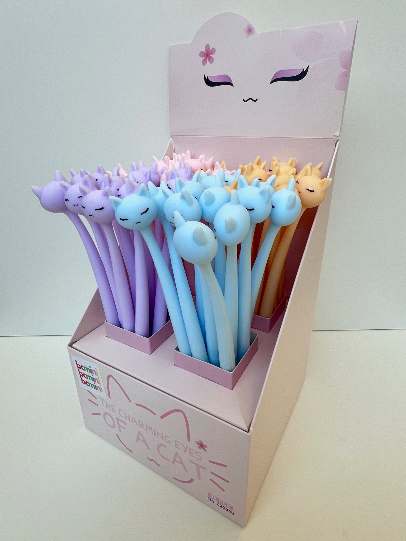 22712 Pastel Cats Wiggle Gel Pen-48