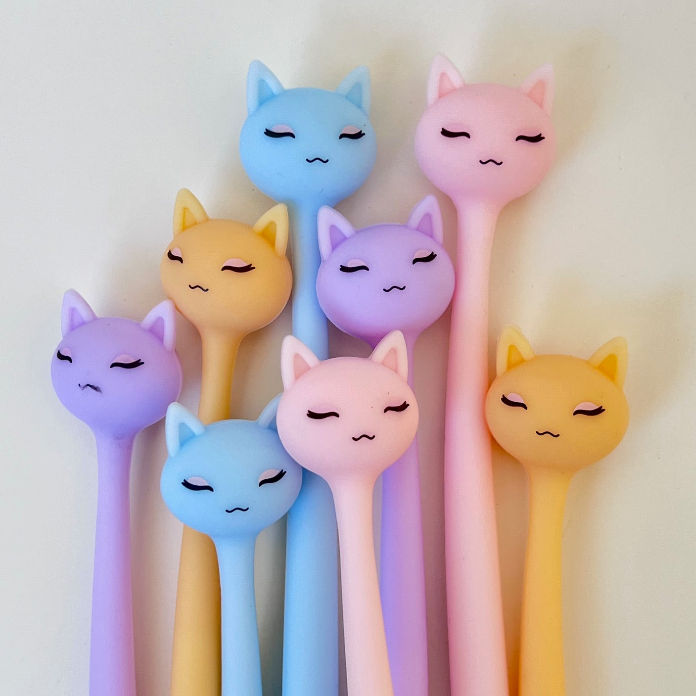 22712 Pastel Cats Wiggle Gel Pen-48