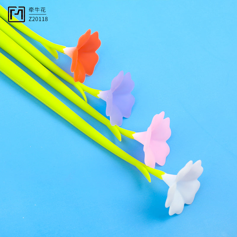 22715 Morning Glory Flower Wiggle Pad Gel Pen-48