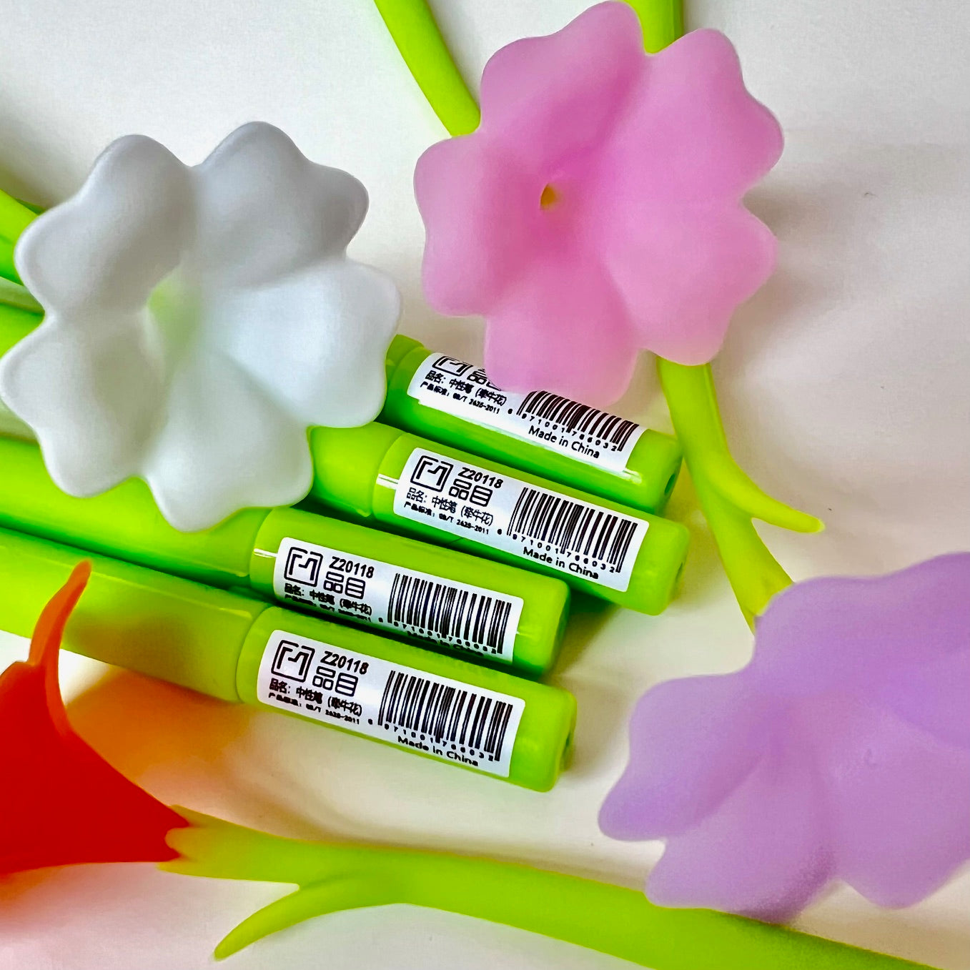 22715 Morning Glory Flower Wiggle Pad Gel Pen-48