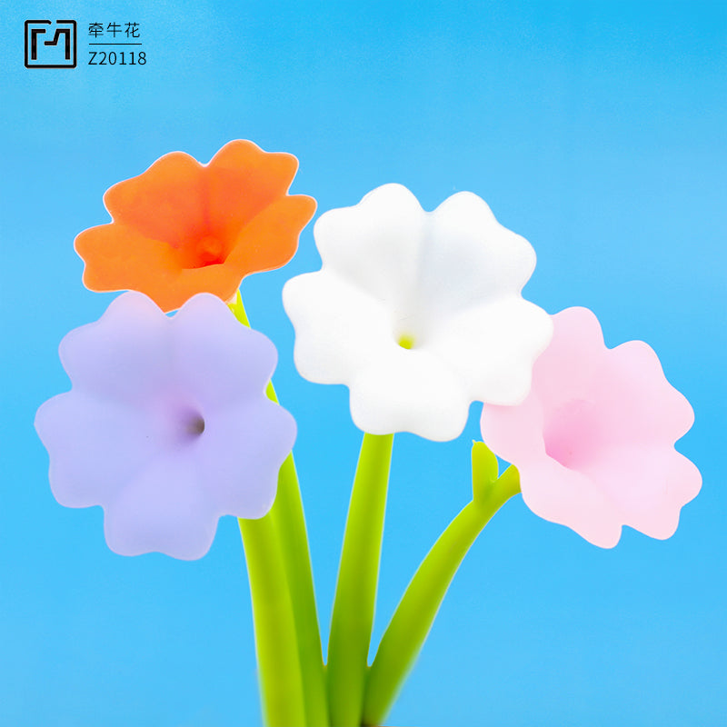 22715 Morning Glory Flower Wiggle Pad Gel Pen-48