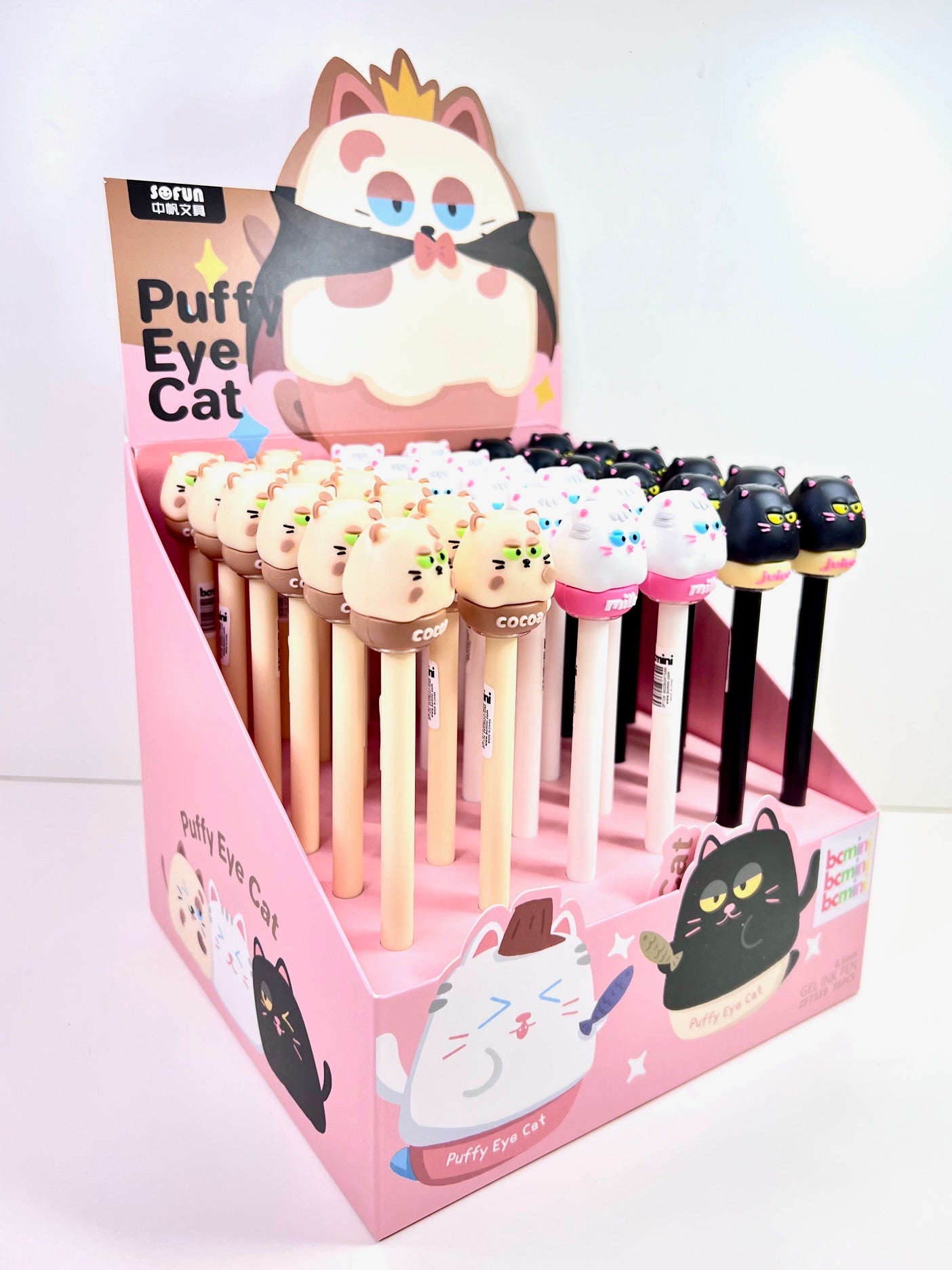 22718 Puffy Eye Cat Gel Pen-36