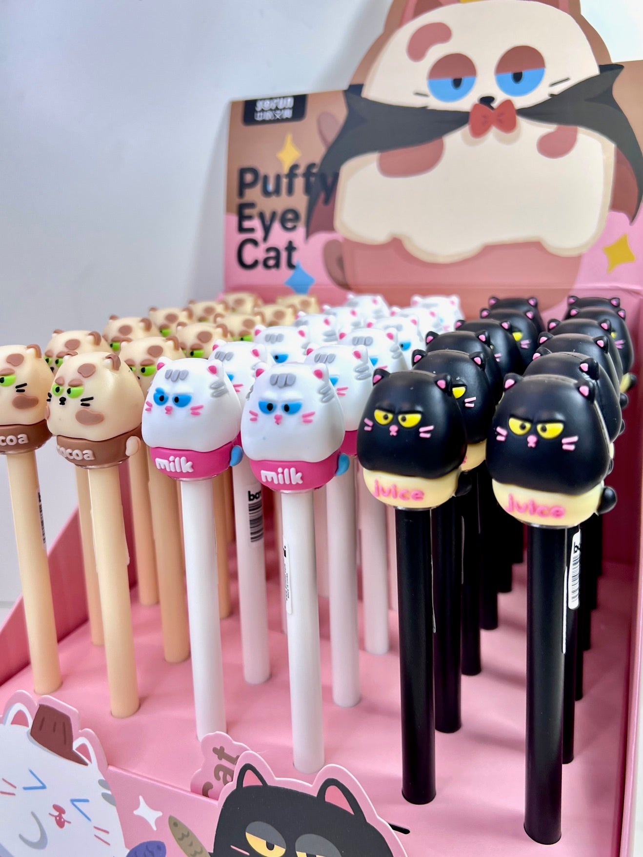 22718 Puffy Eye Cat Gel Pen-36