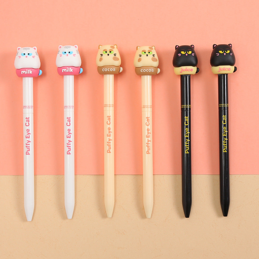 22718 Puffy Eye Cat Gel Pen-36