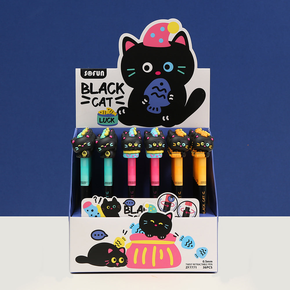 22719 Black Cat Gel Pen-36